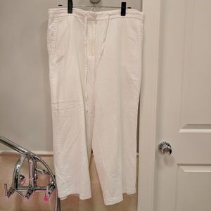 Sag Harbor linen like white pants